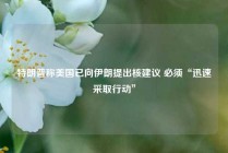 特朗普称美国已向伊朗提出核建议 必须“迅速采取行动”