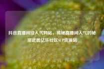 抖音直播间挂人气网站，揭秘直播间人气的秘密武器亿乐社区SUP货源站
