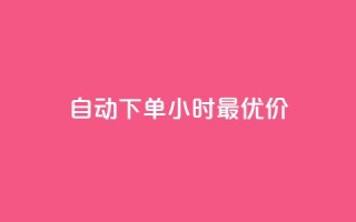 自动下单24小时最优价