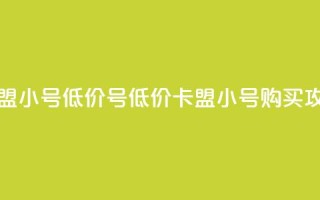 卡盟qq小号低价号(低价卡盟QQ小号购买攻略)